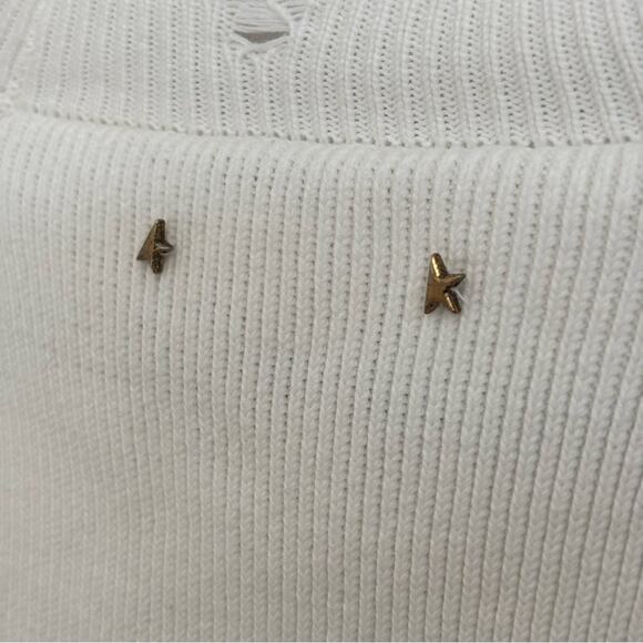 NWOT Golden Goose Delilah Do What You Love Distressed Sweater Women’s Size S - Picture 8 of 15